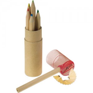Tube cartonné de 6 crayons par Stimage
