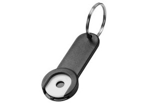 Porte-clé avec jeton Shoppy personnalisable Bullet