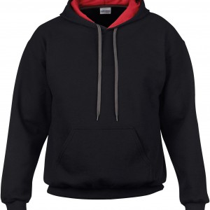 HEAVY BLEND ADULT CONTRASTED HOODED SWEATSHIRT