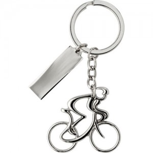 Porte-clés 'cycliste' en métal par Stimage